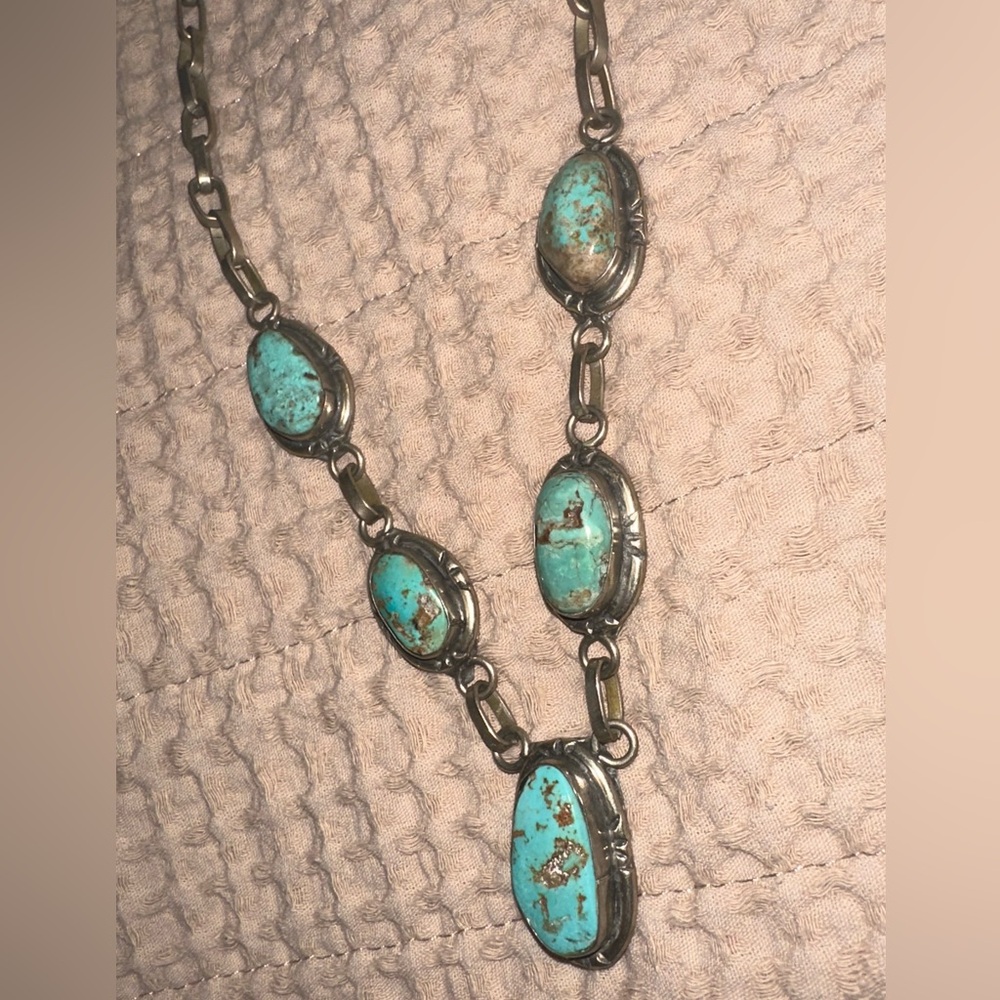 Turquoise and Silver Women's Necklace